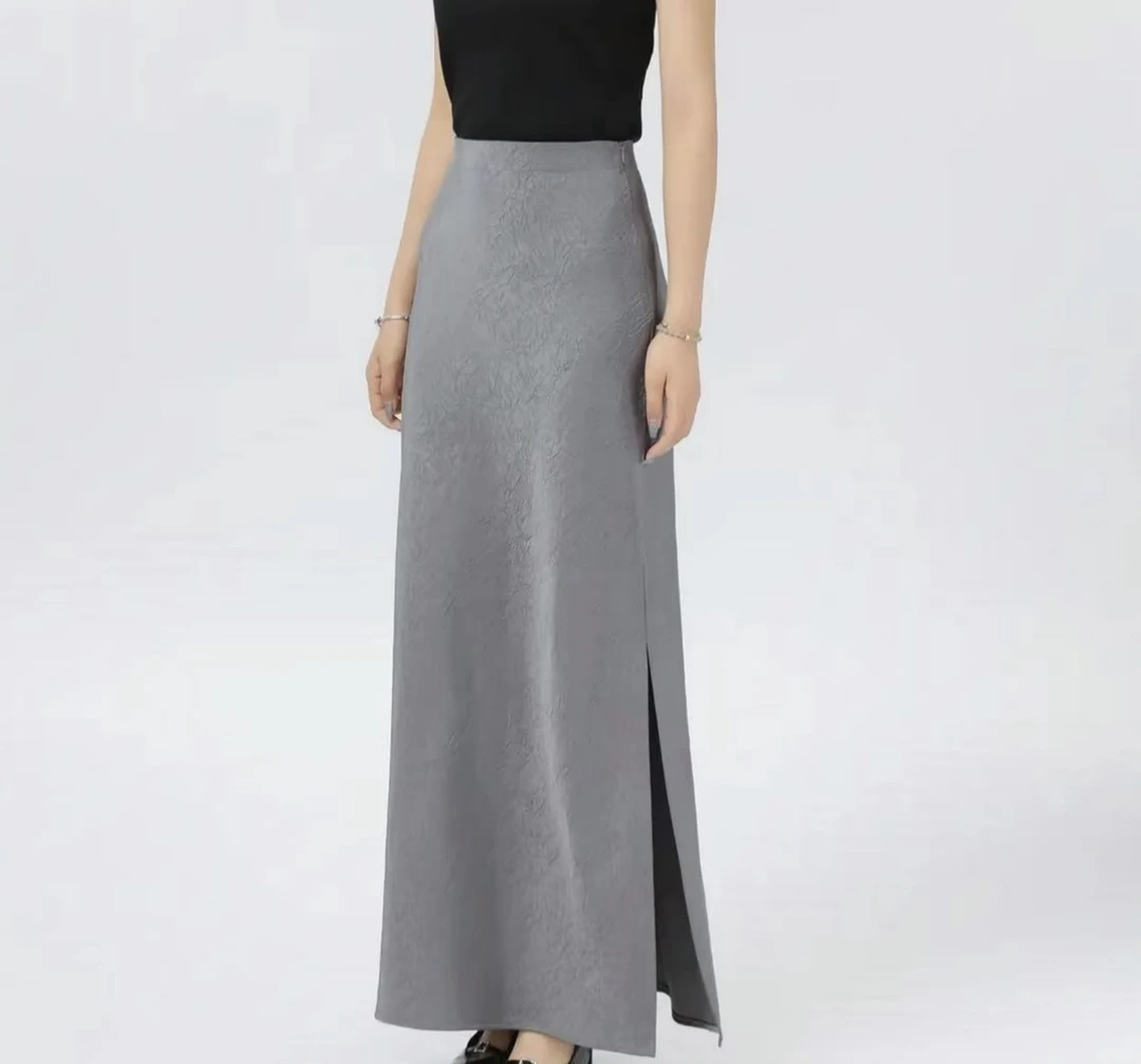 AMASS/阿玛施 新款复古优雅长裙水墨画修身中长款半身裙 5200260