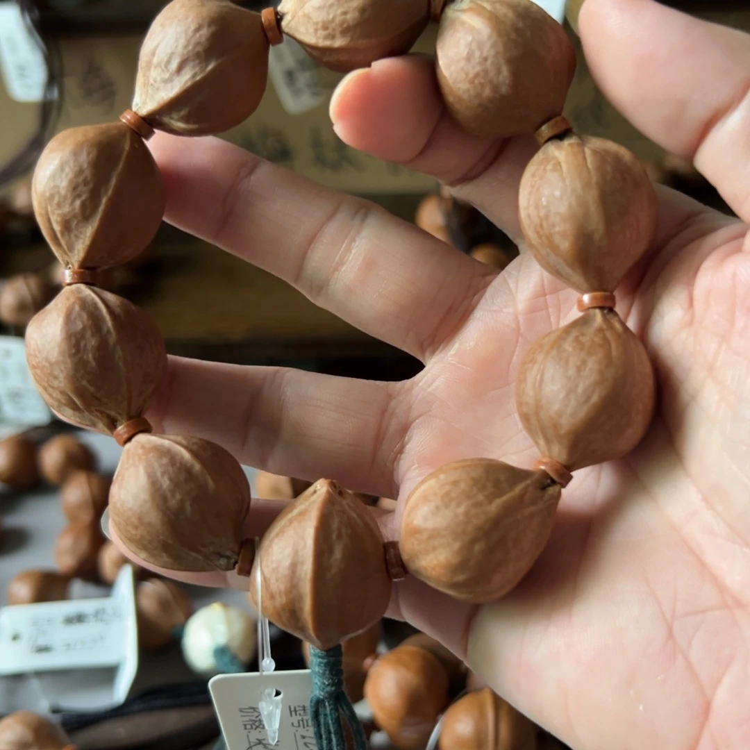 ༺***༻橄榄核手串梅林铁核百年老树核素串22.527头货