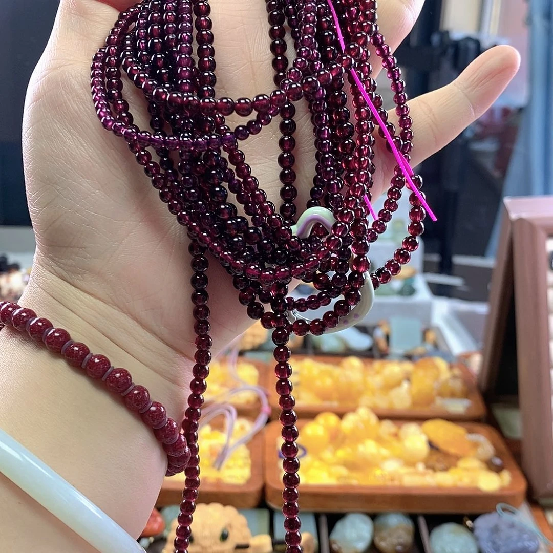 未镶嵌水晶手链石榴石