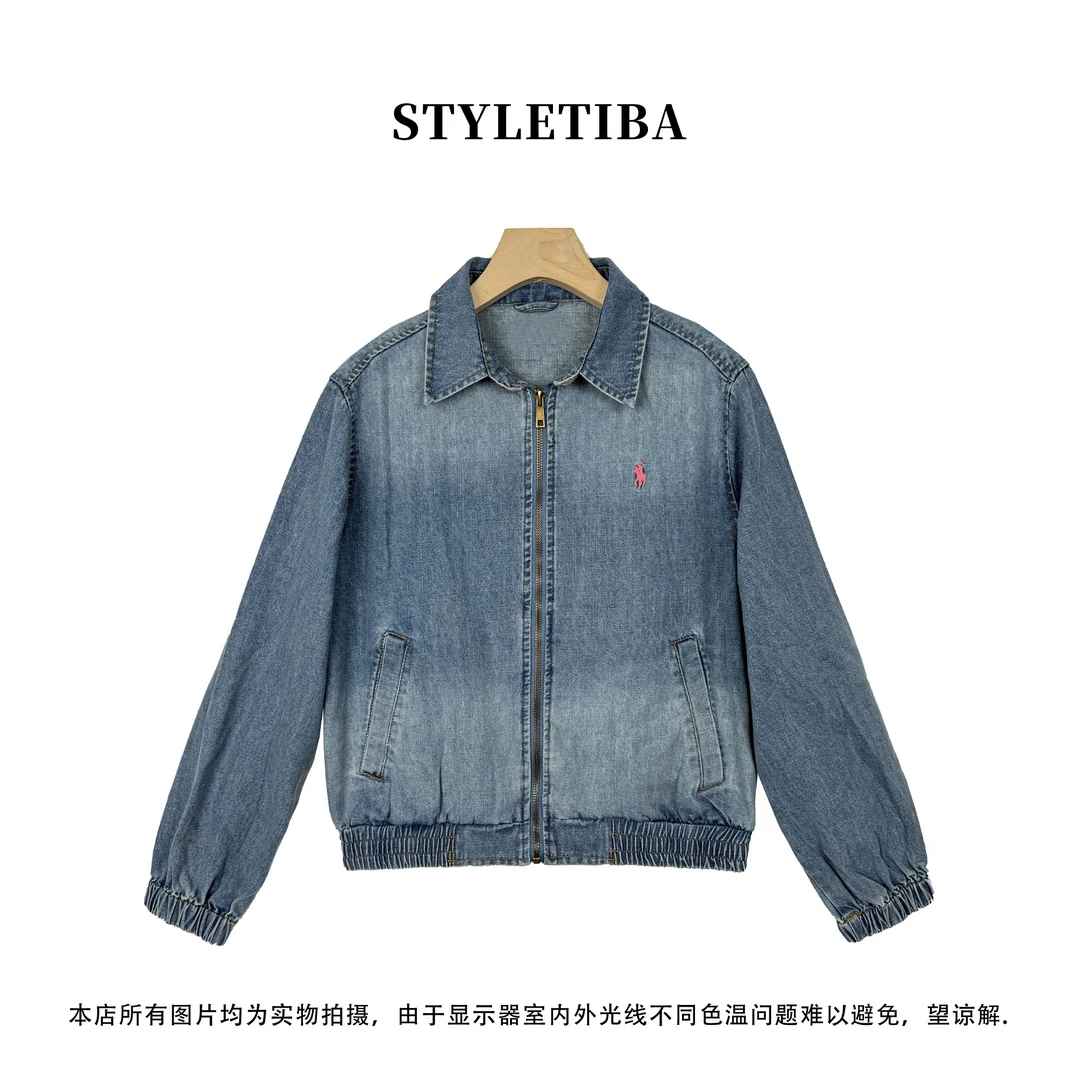 【陈元一】“加州牛仔”靛蓝染色牛仔布刺绣短外套