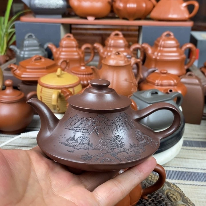 茶壶紫砂云炉180-260cc原矿老紫泥618特价