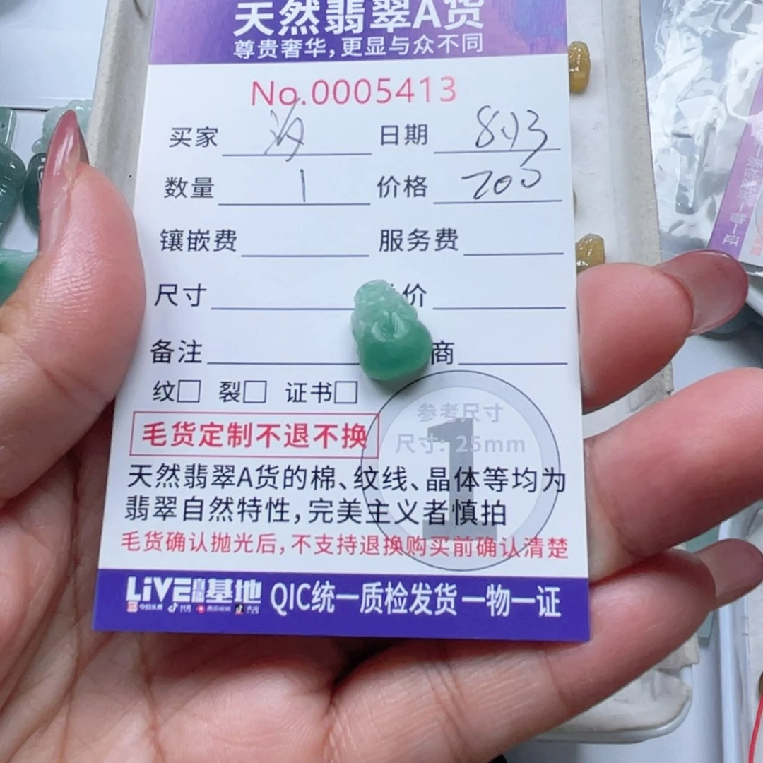 翡翠未镶嵌颈饰汐*