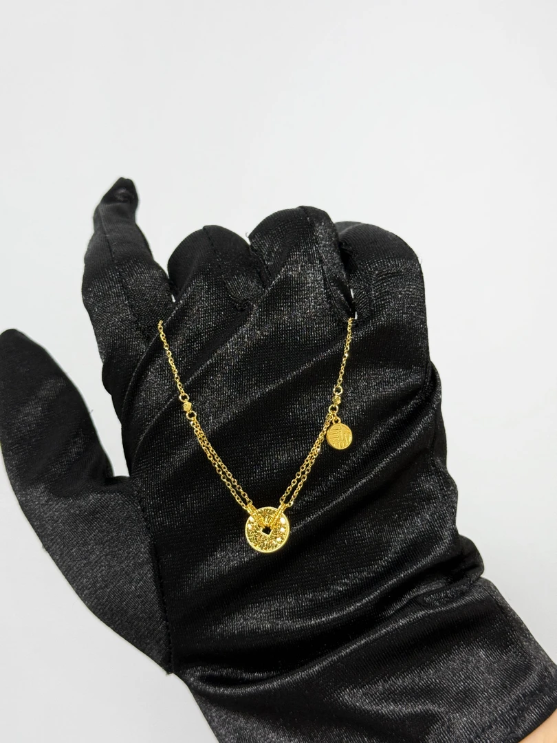 冰冰币福牌项链足金999黄金项链@XL060