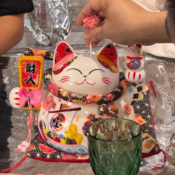 【618专属】千客万来招财猫存钱罐开业店铺礼礼物家居玄关摆件