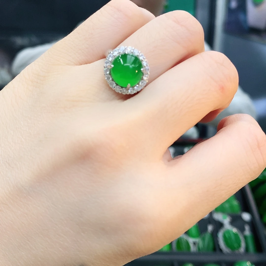 银S925镶嵌戒指玛瑙/玉髓