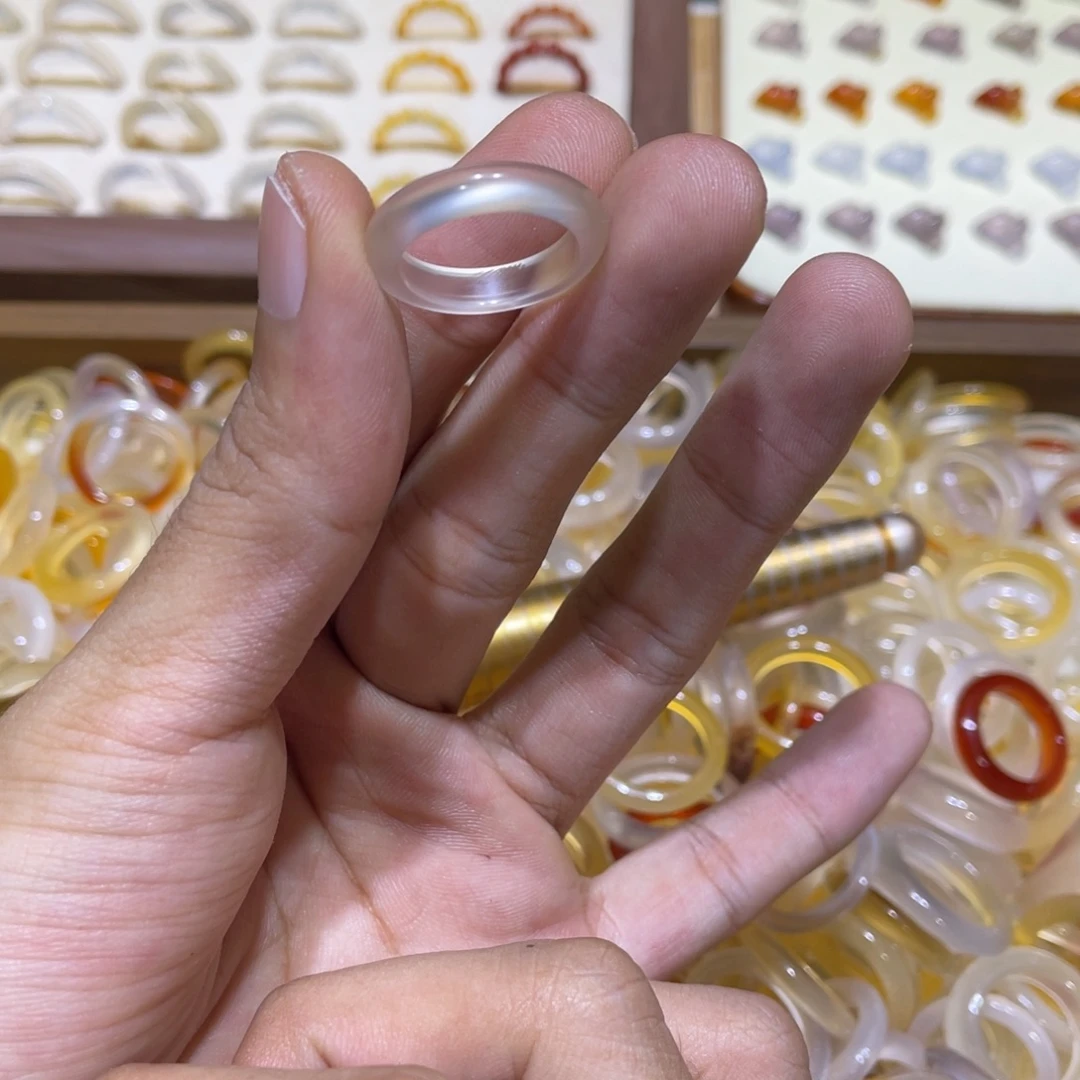 玛瑙/玉髓合金戒指15号港13