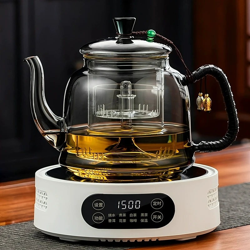 蒸煮一体茶壶新款玻璃煮茶器全自动烧水电陶炉家用养生煮茶炉高档