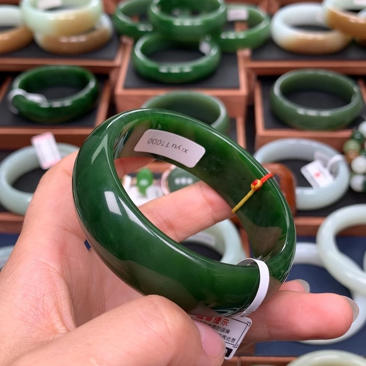 和田玉（碧玉）手镯未镶嵌用****556