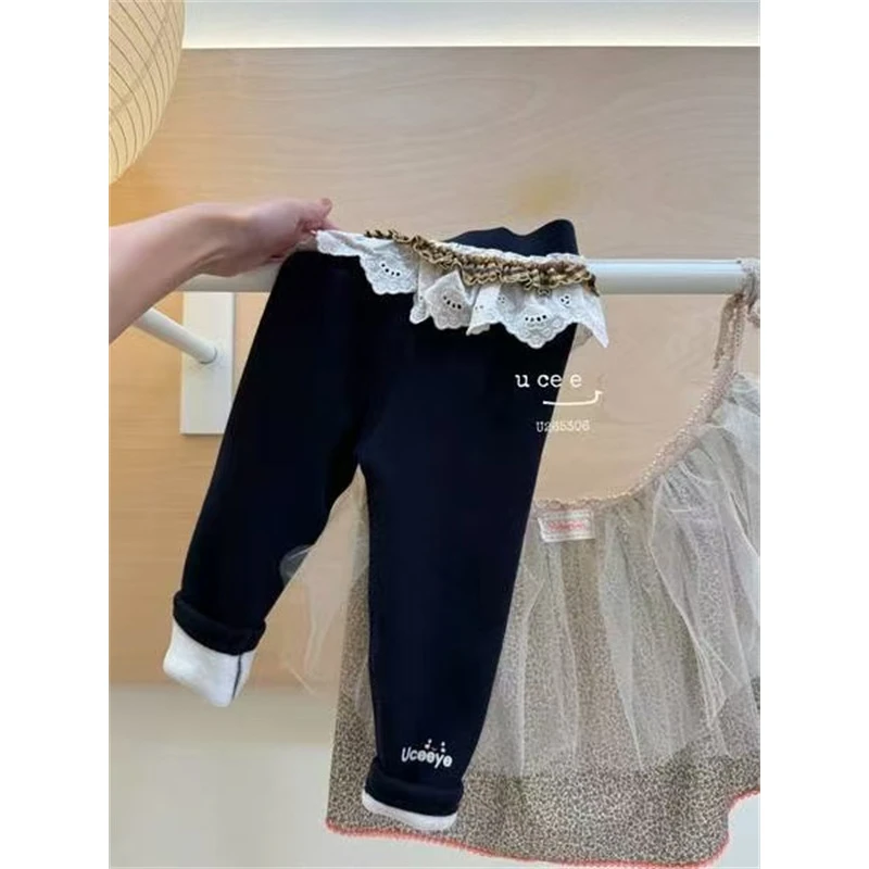 【600克】釉兮·25冬~花边打底裤265306（童装休闲裤）