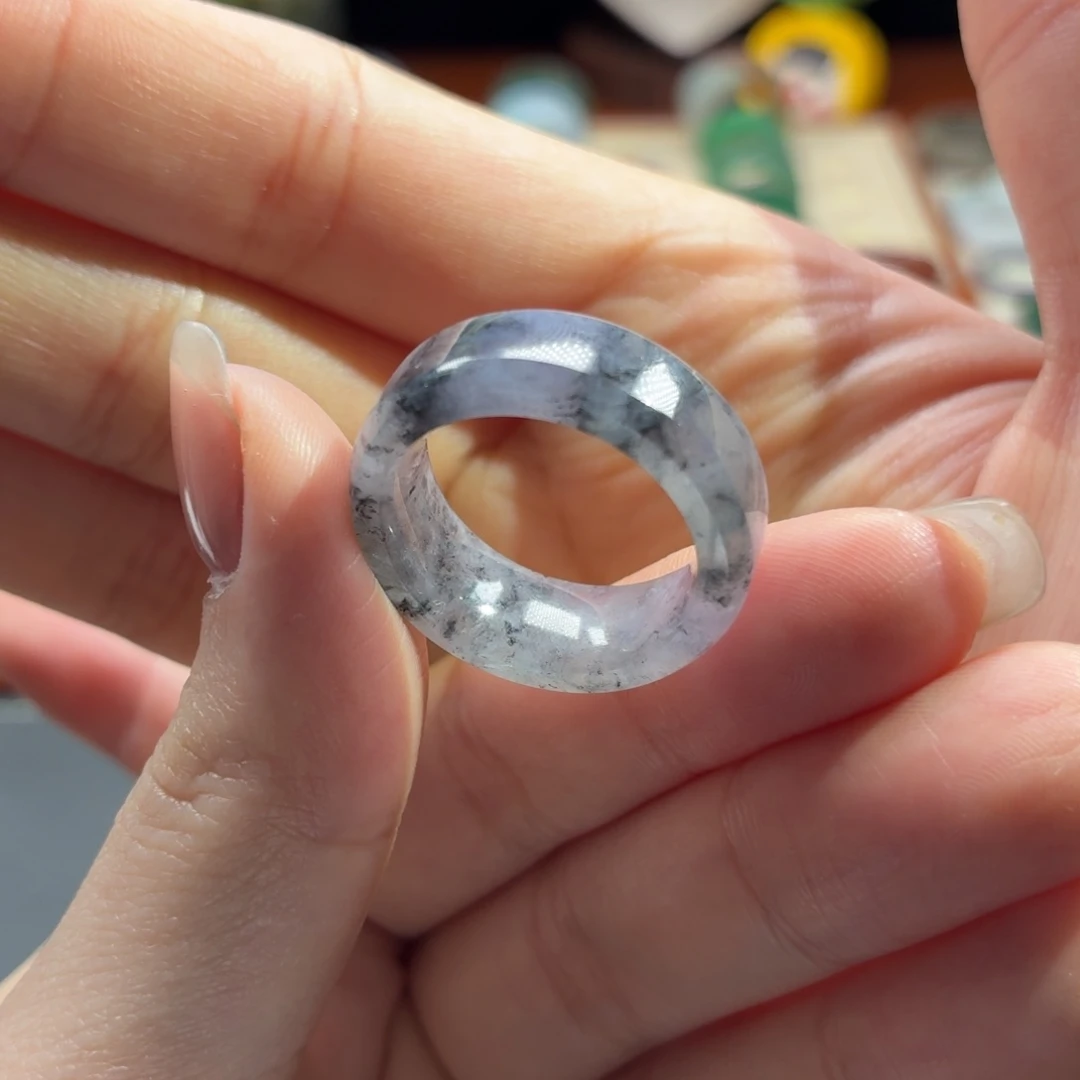 未镶嵌戒指翡翠紫乌鸡 16号