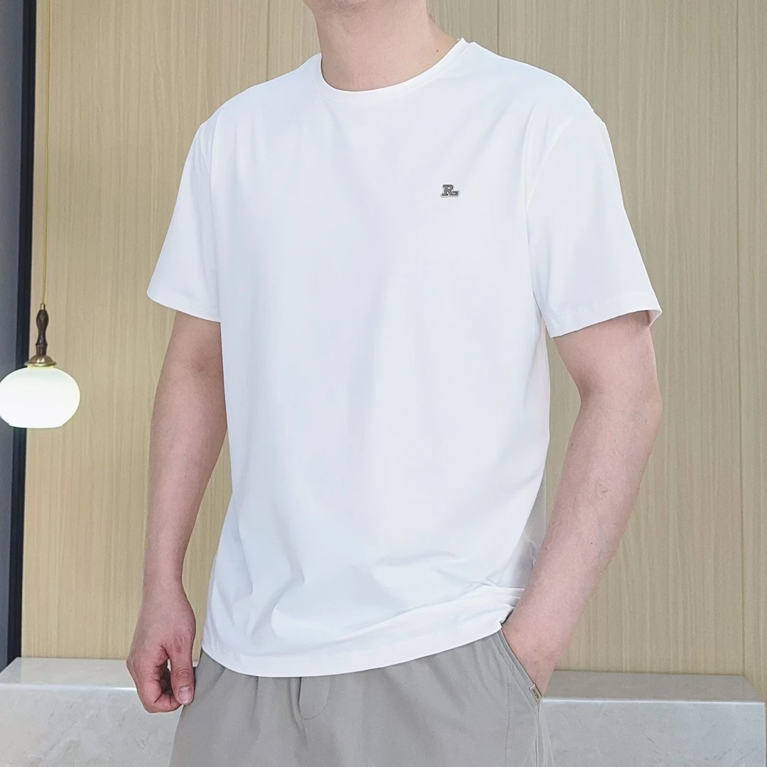 【凉感丝速干】夏季新款男士圆领短袖T恤纯色时尚潮流百搭上衣39905