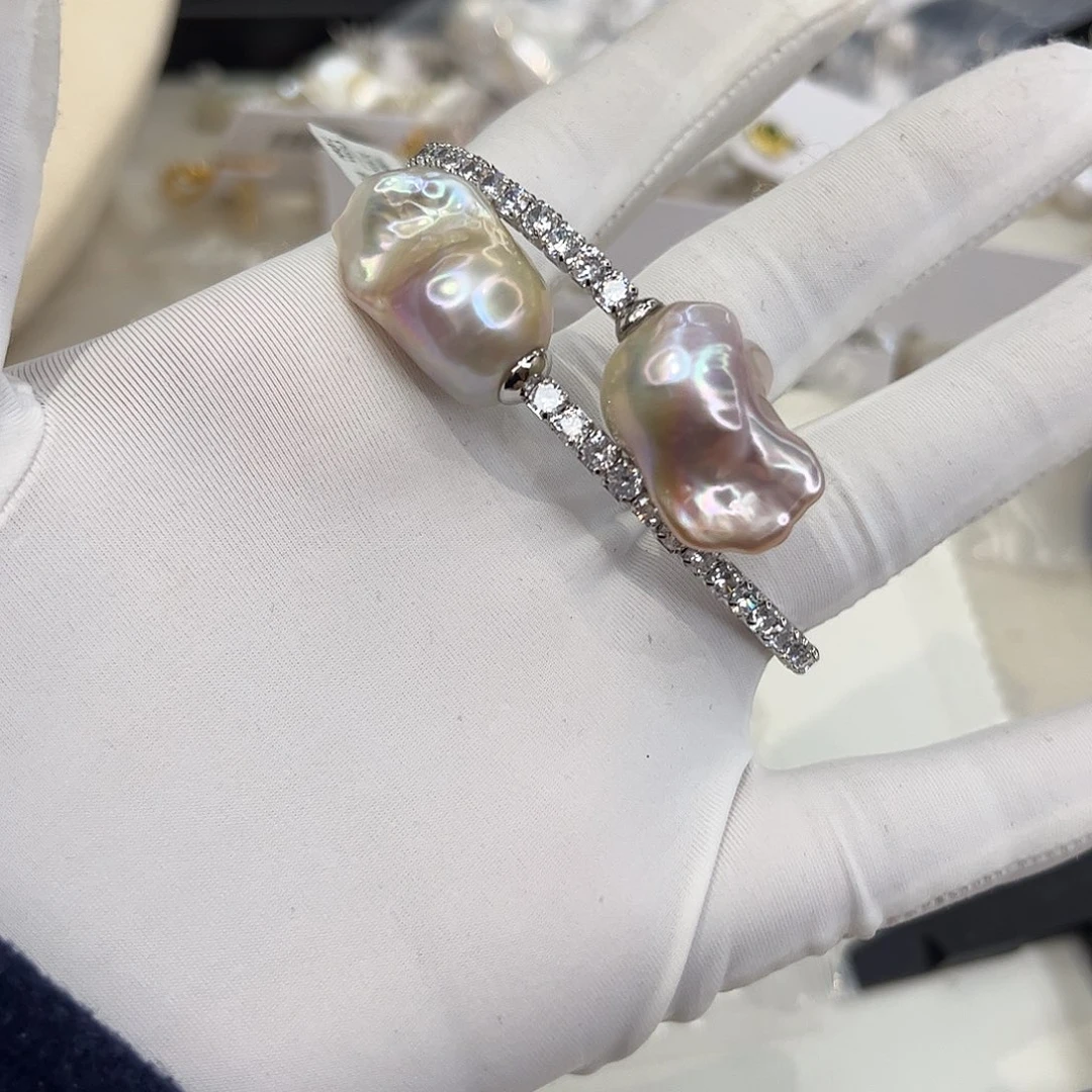 手镯淡水珍珠合金