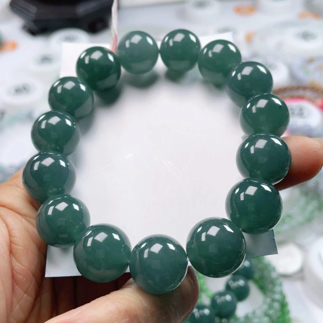 翡翠戒指未镶嵌天然翡翠手串14.5mm