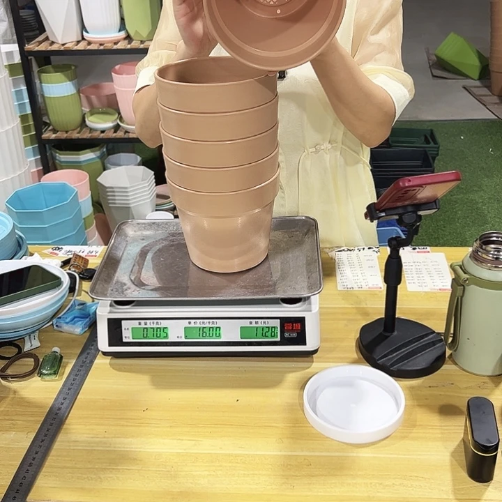 微瑕仿陶口16高14卡其色无托6只