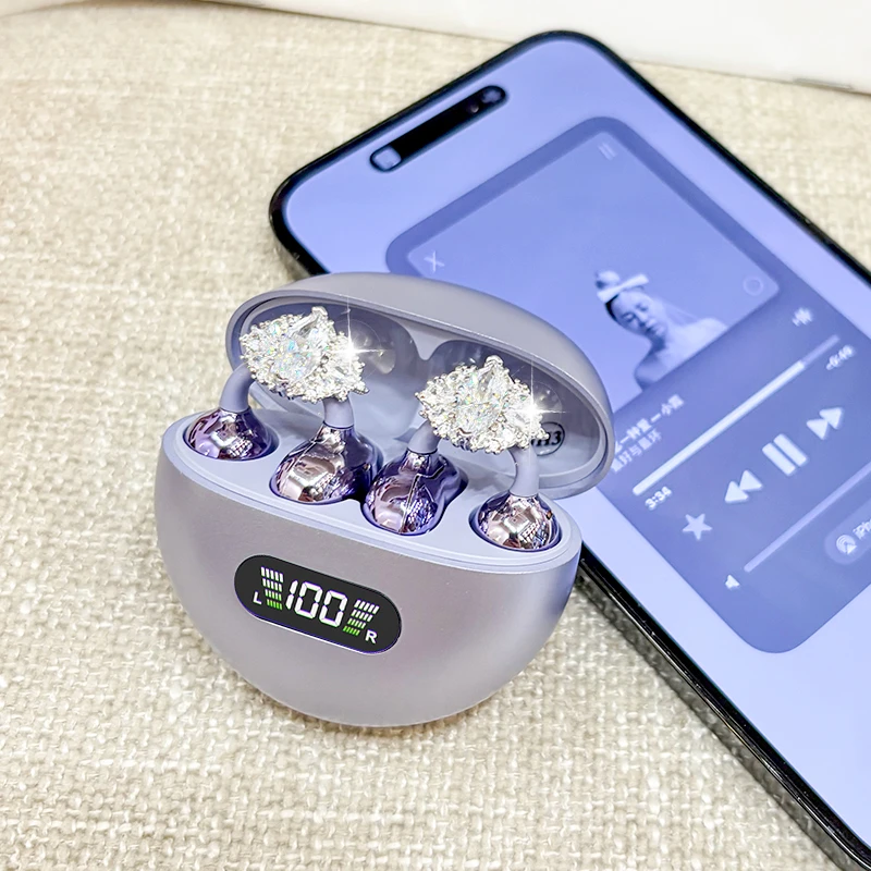 蓝牙耳机无线耳夹式2025新HIFI音质降噪运动长续航高颜值蓝牙耳机