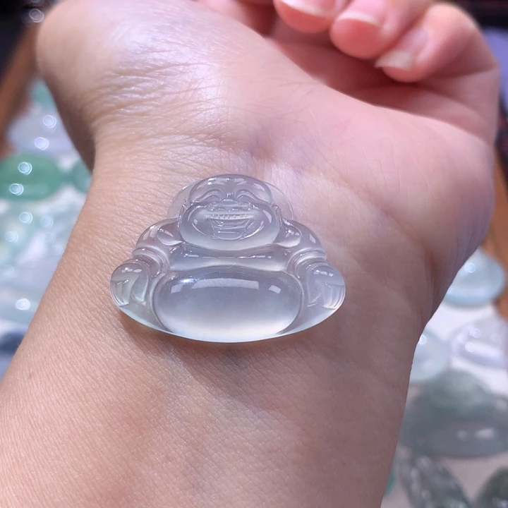 未镶嵌戒圈翡翠冰种佛公