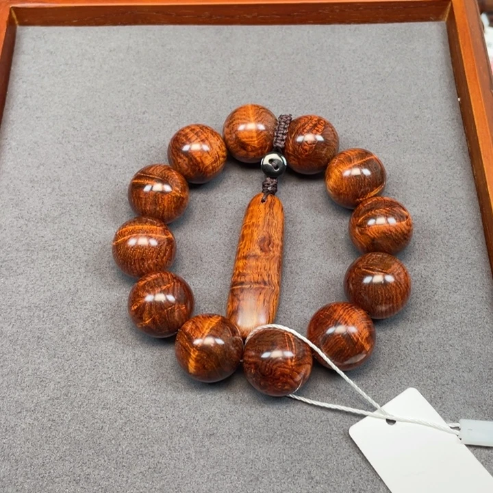 L***x手串/手链黄花梨/降香黄檀海南黄花梨闪电水波20