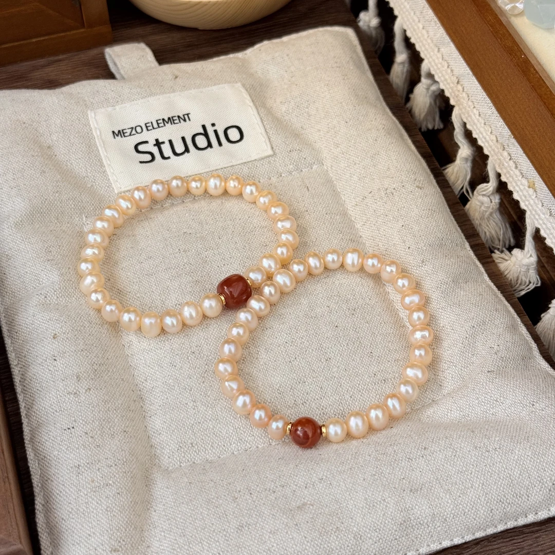 「公主日记」精挑几乎无暇版本哦 复古淡水粉珍珠 黄皮天菜上手显白