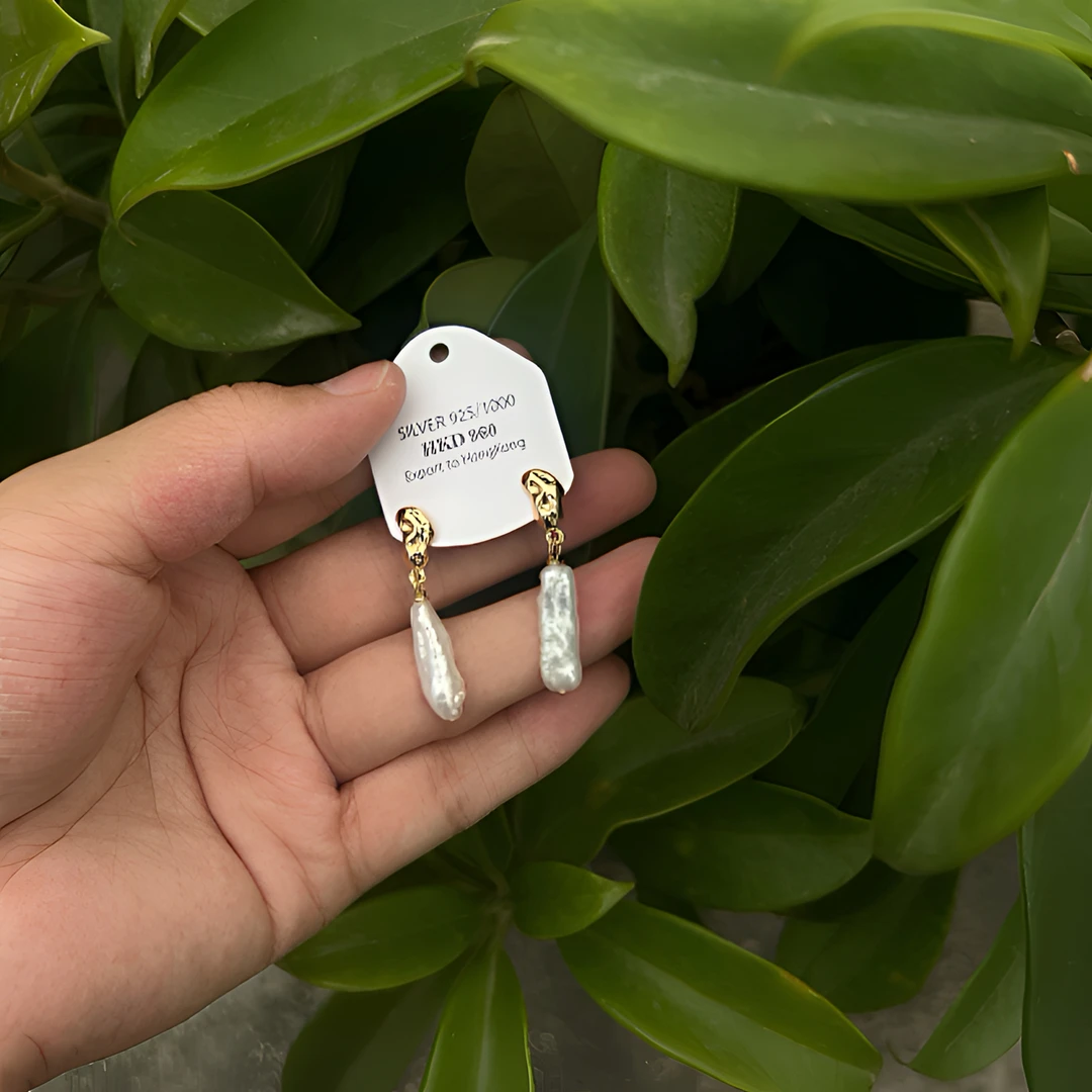 058 淡水珍珠耳饰气质法式复古设计感耳钉耳坠