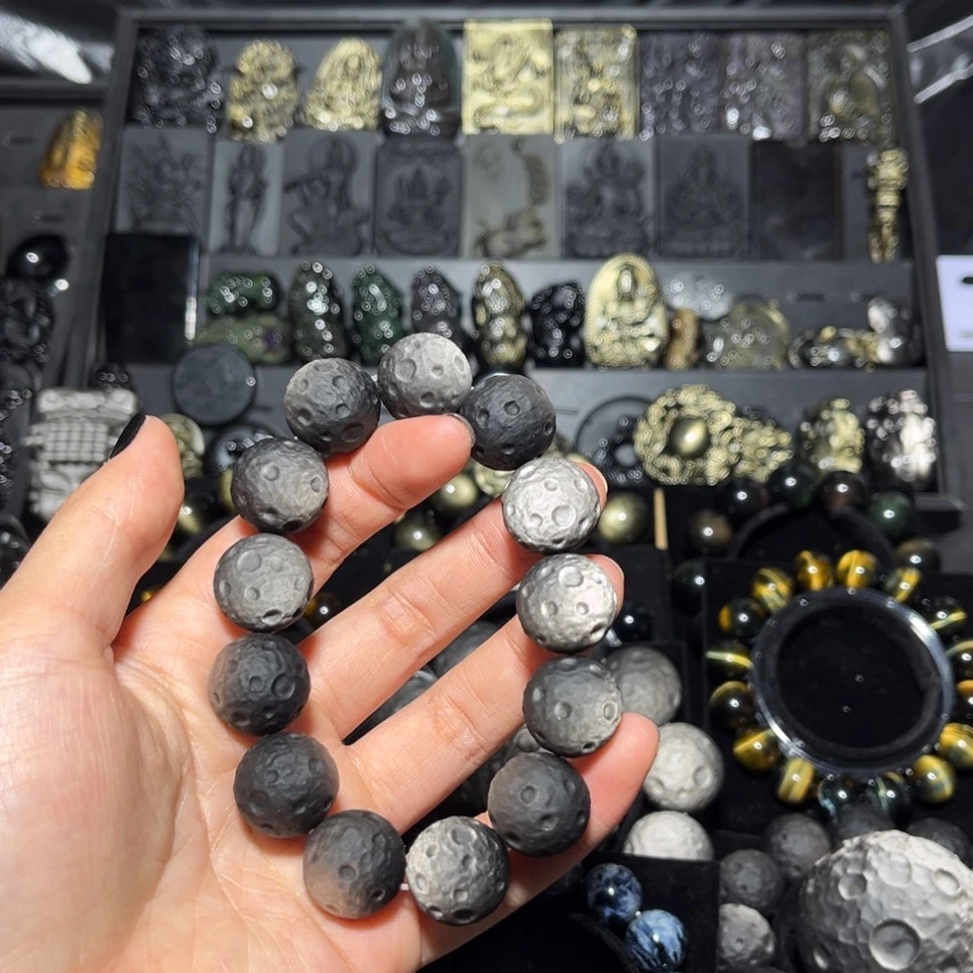 缅***喵黑曜岩未镶嵌珠宝奇石