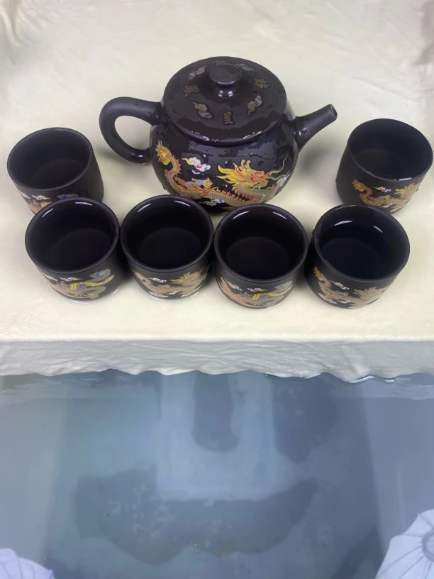 汉瓦龙凤一壶六杯变色凤鸣七件套