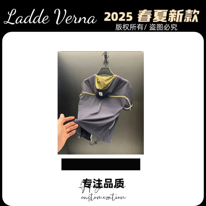 Kerosa Dercke【LK专属-F430】25年夏季新款潮流休闲轻薄连帽短袖