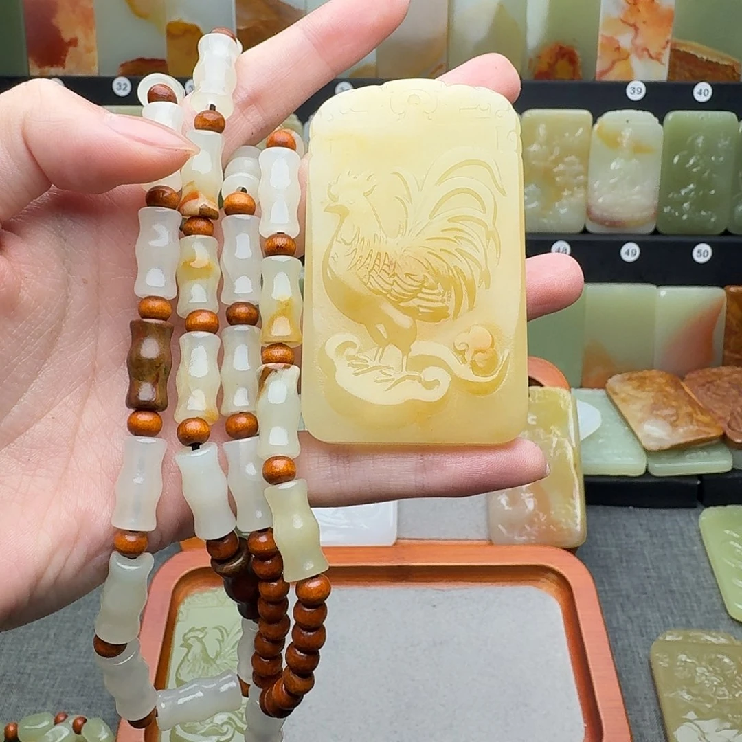 非金属方解石玉生肖鸡