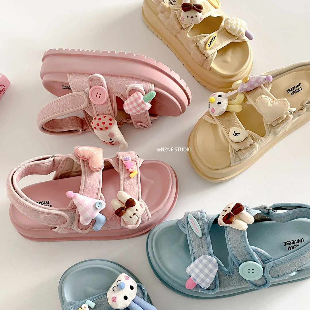 爆款网红卡通可爱厚底凉鞋女款2025新款夏季外穿高级感防滑凉拖鞋