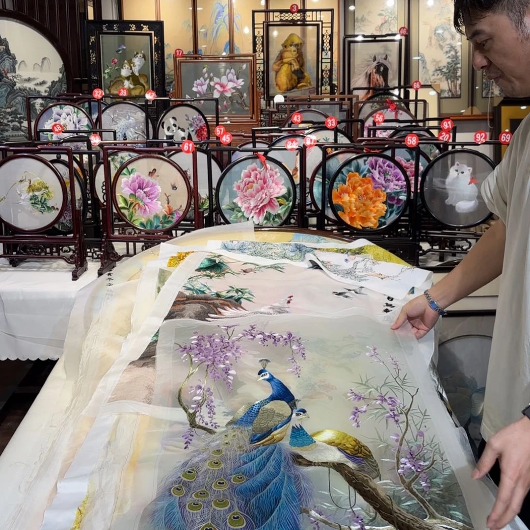 织绣纯手工制作的一