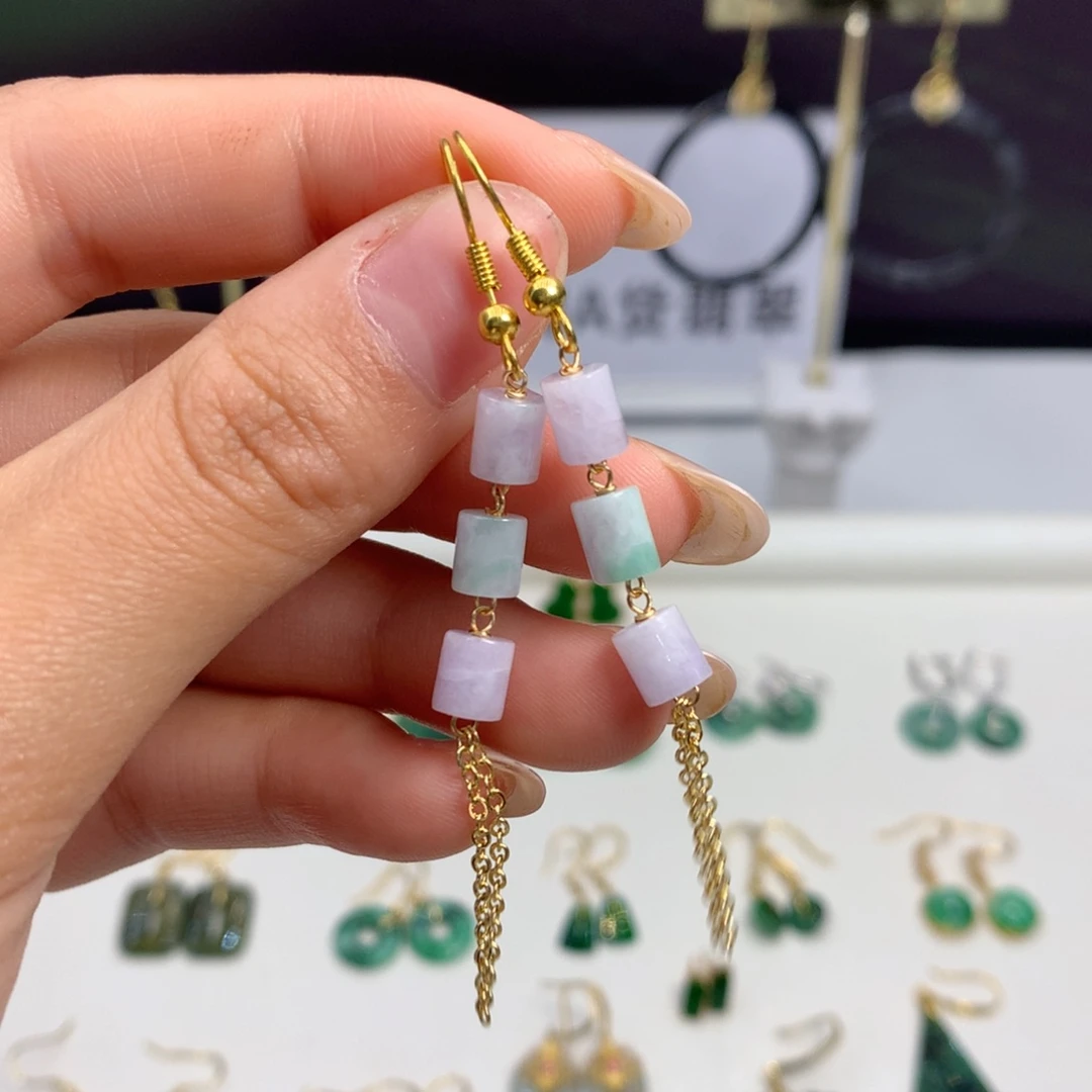 翡翠未镶嵌耳饰耳饰