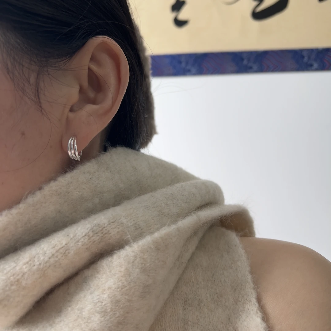 925银耳饰 925纯银耳扣 三分 个性小众百搭耳扣