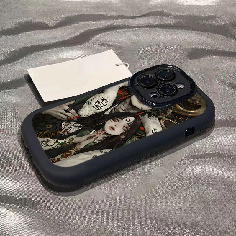 暗黑系信仰适用iphone16promax苹果15/14PLUS手机壳泡芙13p/12/11