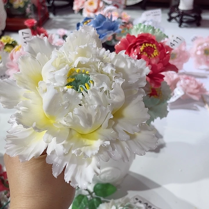 瓷片德化工厂陶瓷手工捏花