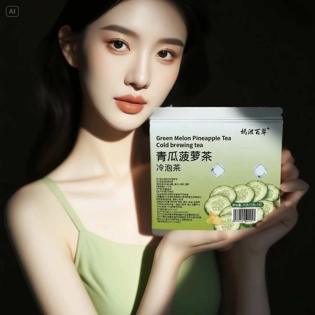 嫣滋百草青瓜菠萝茶花果茶冷热双泡春夏天热烧烤下午茶水果茶包