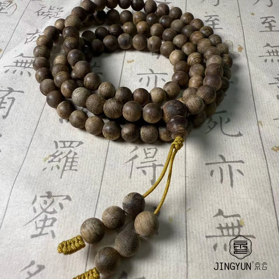 沉香达拉干黑油老料6mm108多圈手串