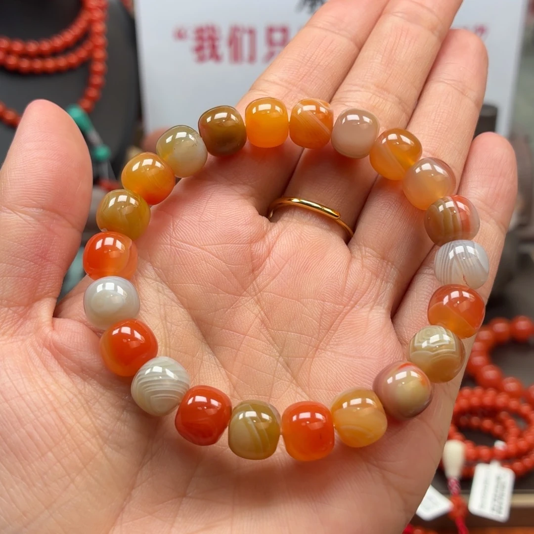 未镶嵌手串南红玛瑙保山原矿南红杨柳多宝老型卡10左右