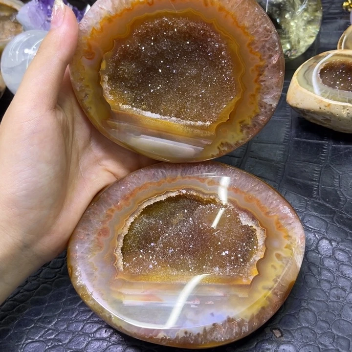 未镶嵌发饰水晶黄晶盆