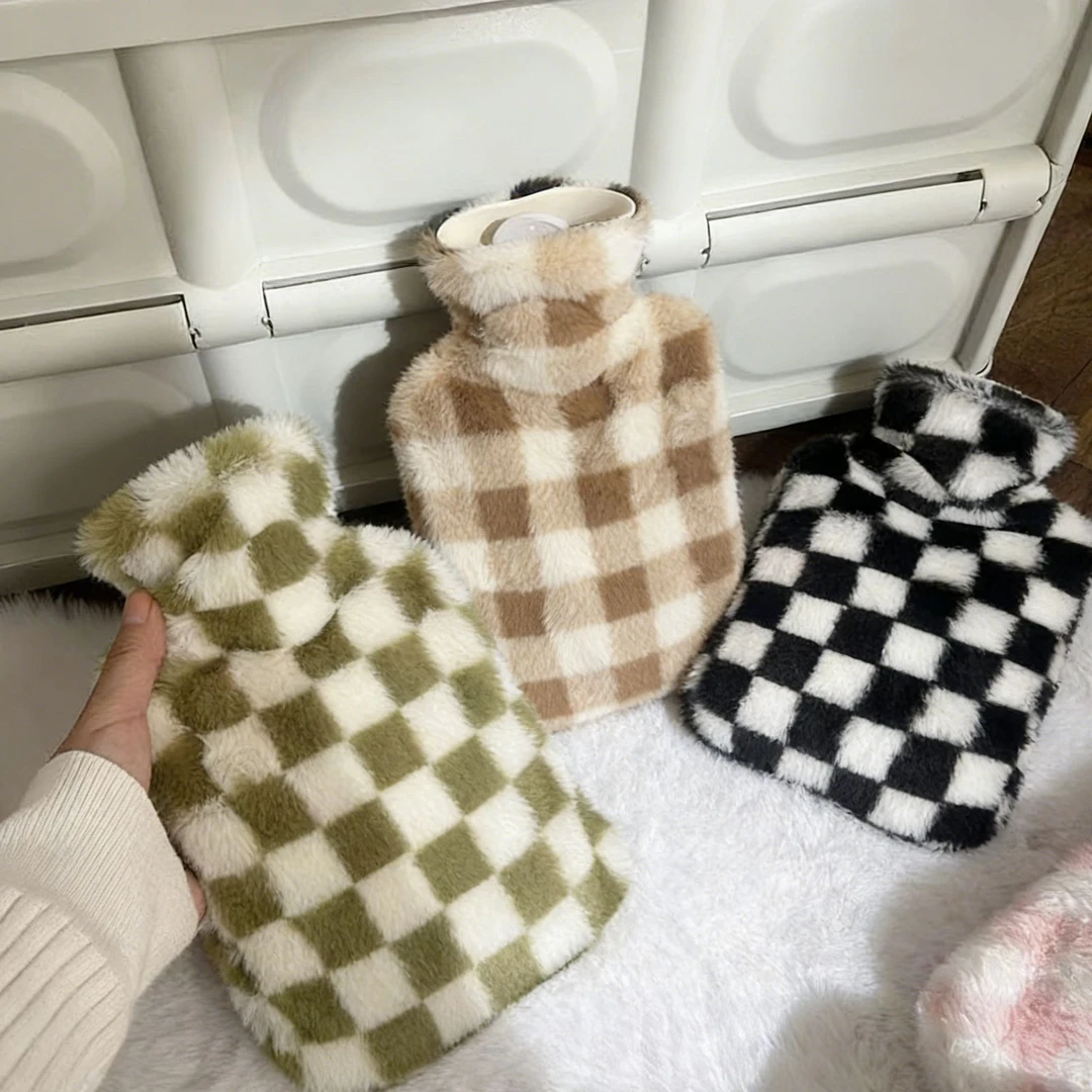 毛绒防爆注水热水袋暖手