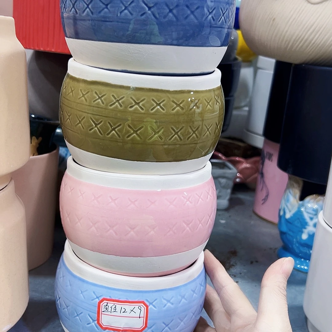 外贸尾货陶瓷花盆凑单10米包邮