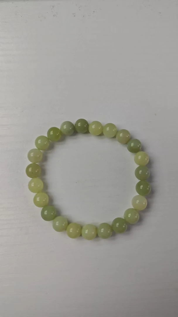 和田玉8mm手串多样性发其一Y-8