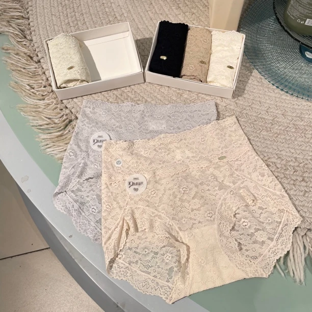 （一组三条）3103 蕾丝梦影 秋季新款蕾丝透气大包臀女士三角内裤