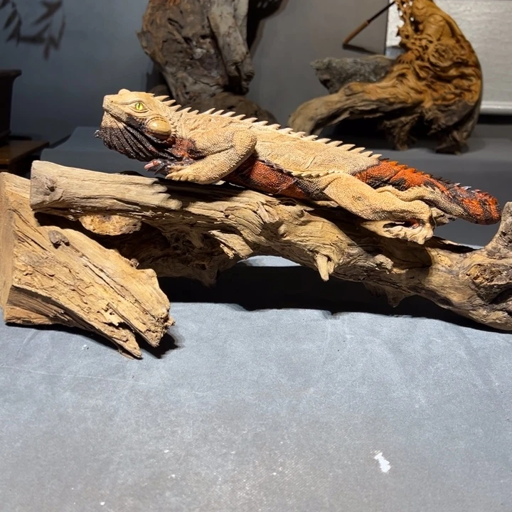剑***术交趾黄檀（大红酸枝）蜥蜴摆件作品