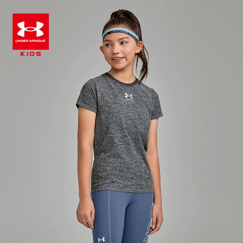 Under Armour/儿童夏训练运动户外舒适圆领速干短袖T恤吸汗