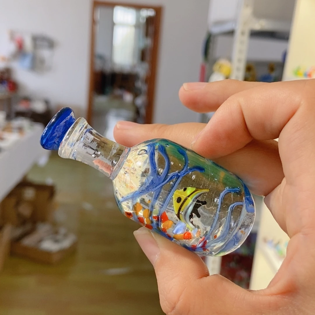 琉璃摆件漂流瓶摆件