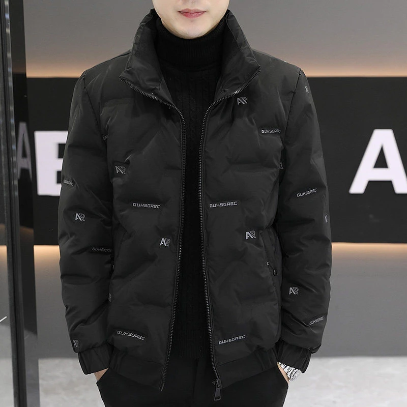 短款休闲潮流青年加厚保暖韩版男士时尚修身轻薄帅气立领秋冬季