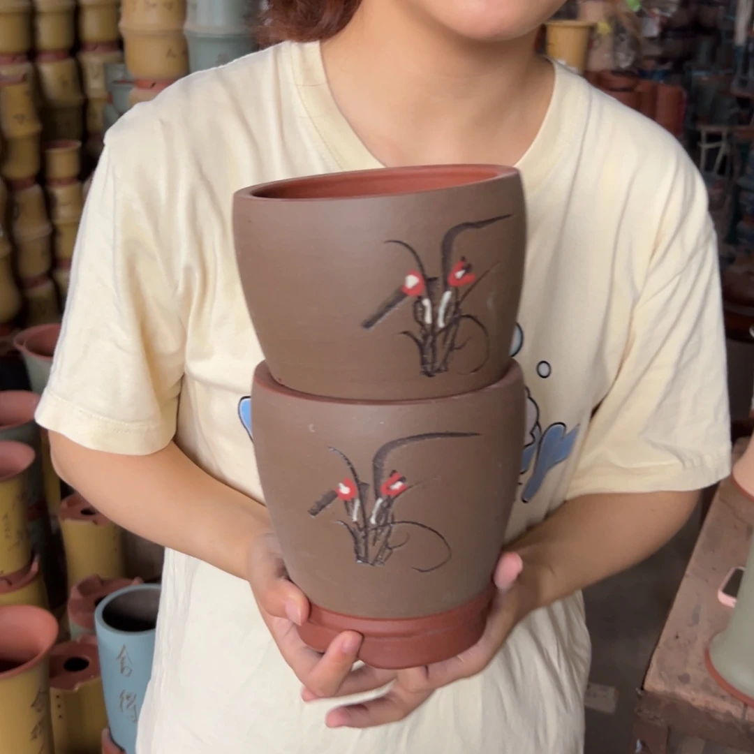 宜兴川阁紫砂花盆