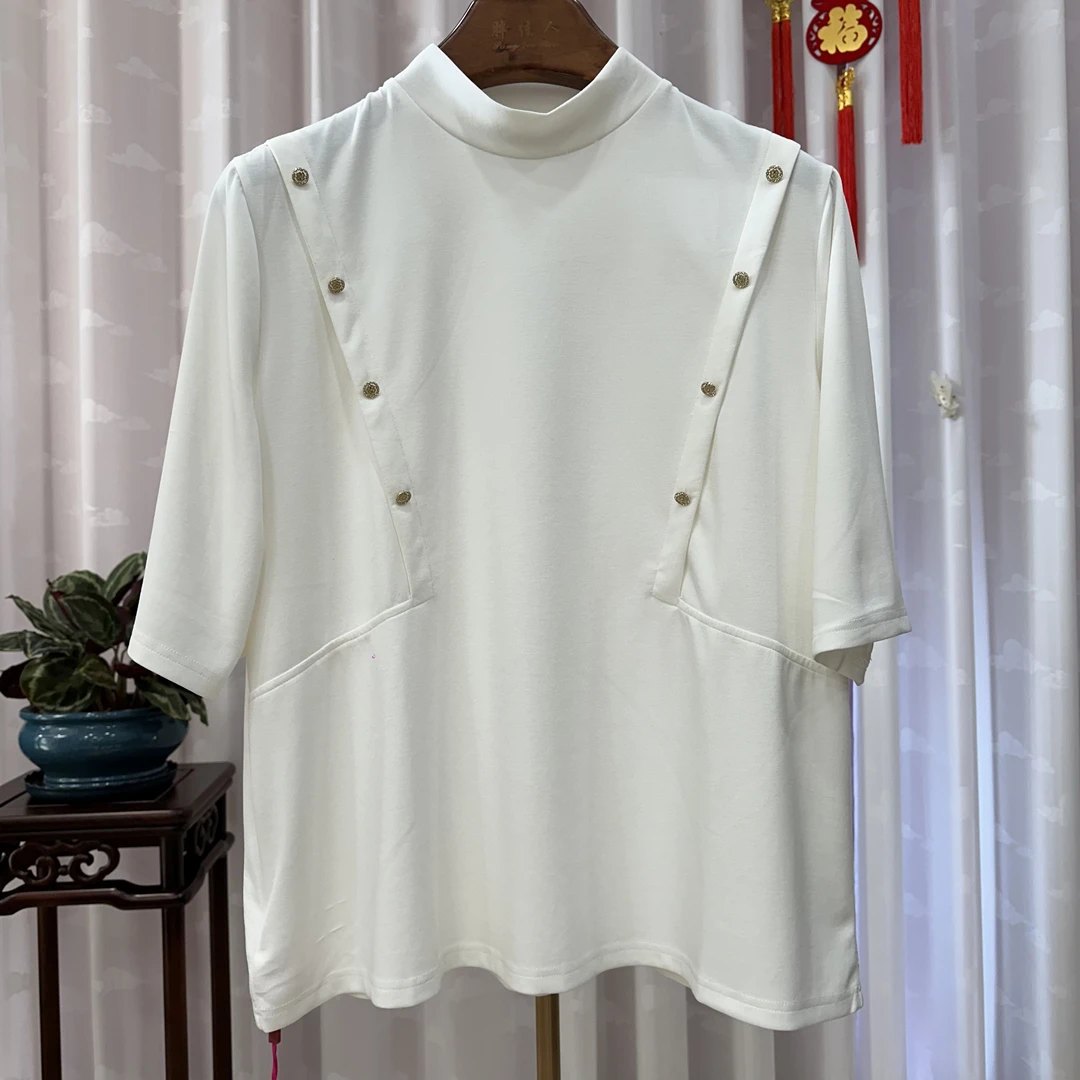 胖人坊大码休闲小衫3623 衣长