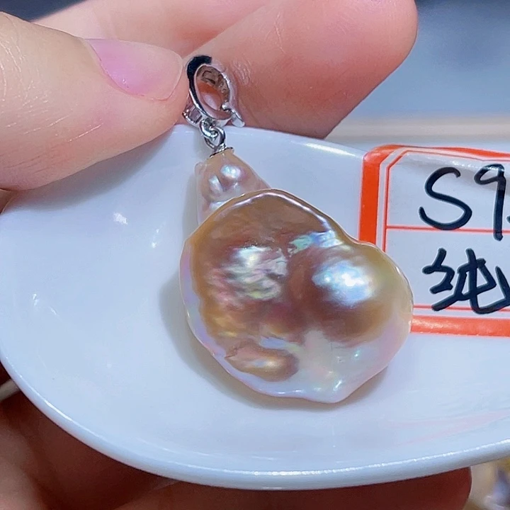 淡水珍珠银S925镶嵌颈饰