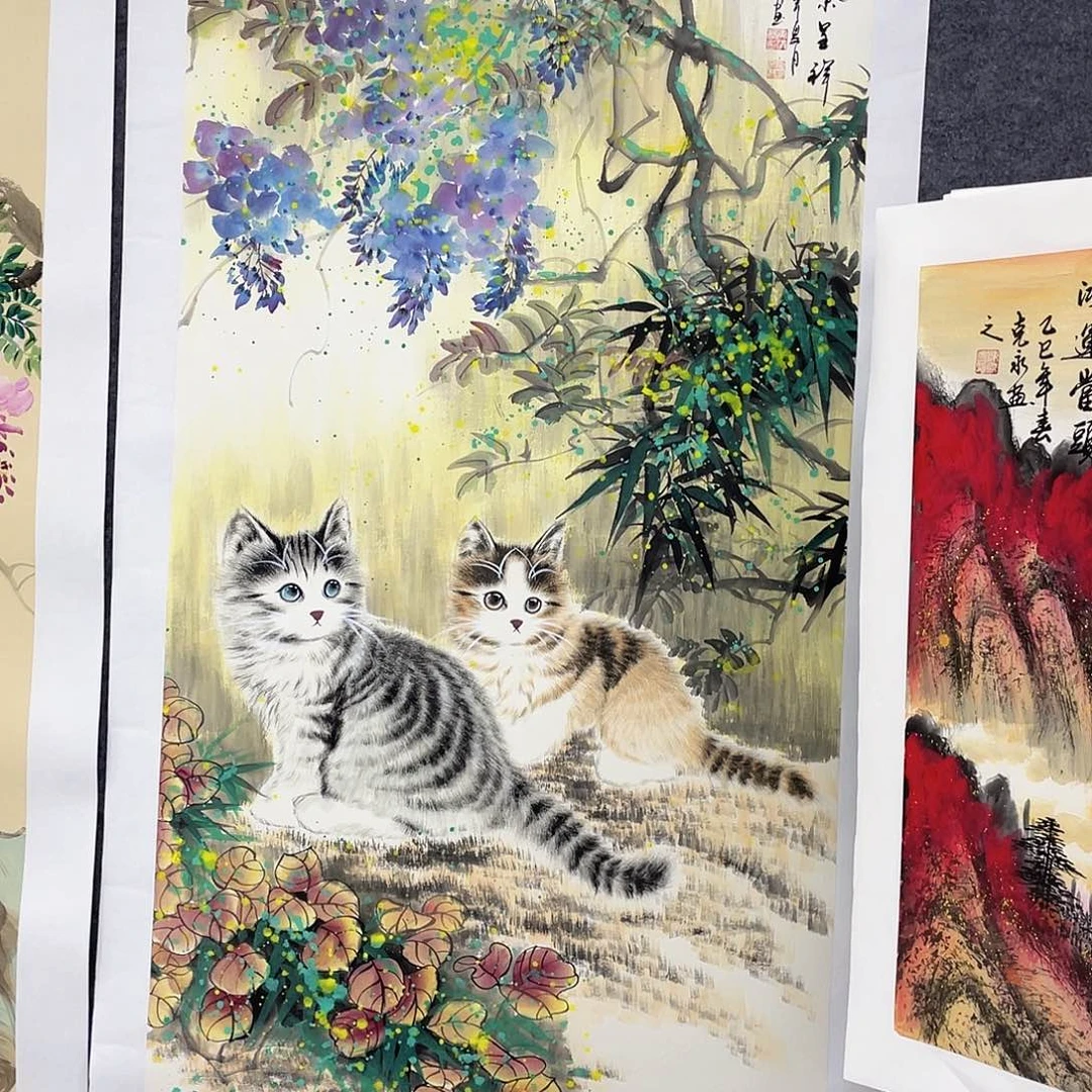 国画作品小姐姐放漏…