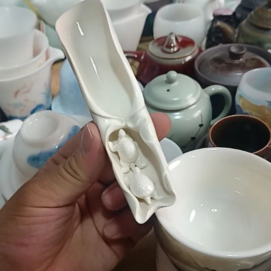 瓷片茶具直播。满15包邮，茶则